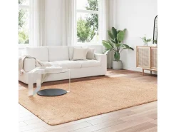 Alfombra shaggy de pelo largo NAVARRA beige 200x290 cm poliéster