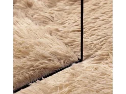 Alfombra shaggy de pelo largo NAVARRA beige 200x290 cm poliéster