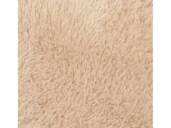 Alfombra shaggy de pelo largo NAVARRA beige 200x200 cm poliéster