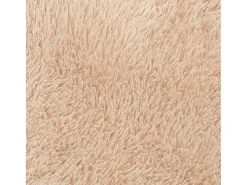 Alfombra shaggy de pelo largo NAVARRA beige 200x200 cm poliéster