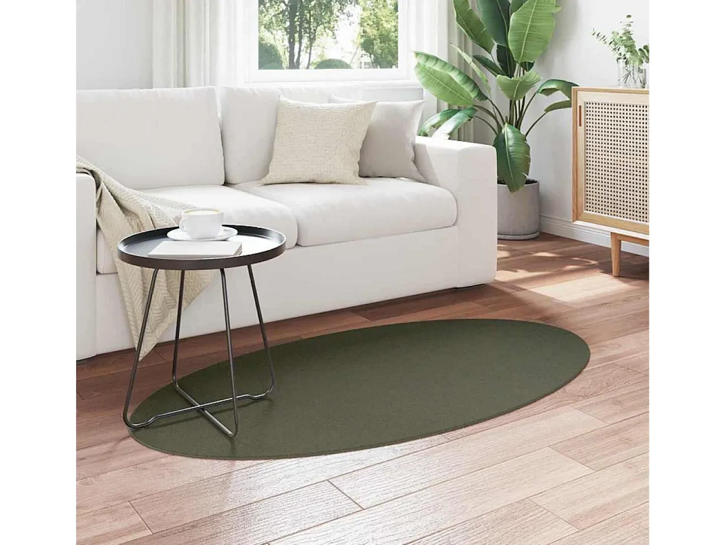 Alfombra Verde Bosque 80 x 150 cm Poliéster