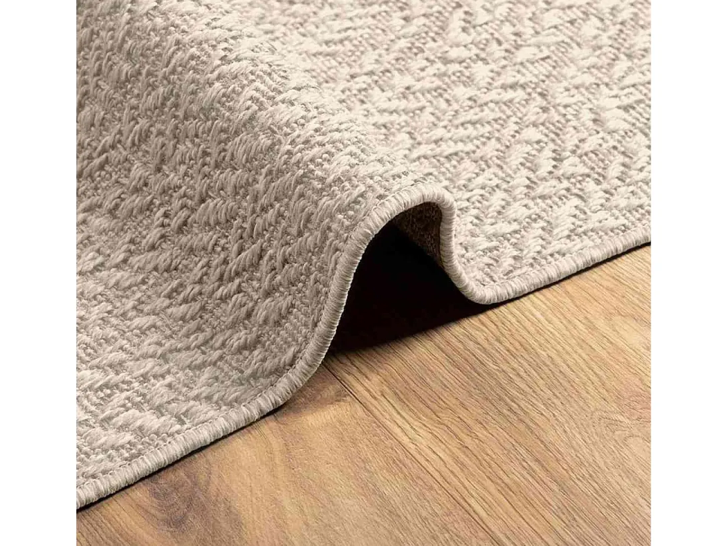 Alfombra ZIZUR color crema 200x290 cm efecto yute interior y exterior