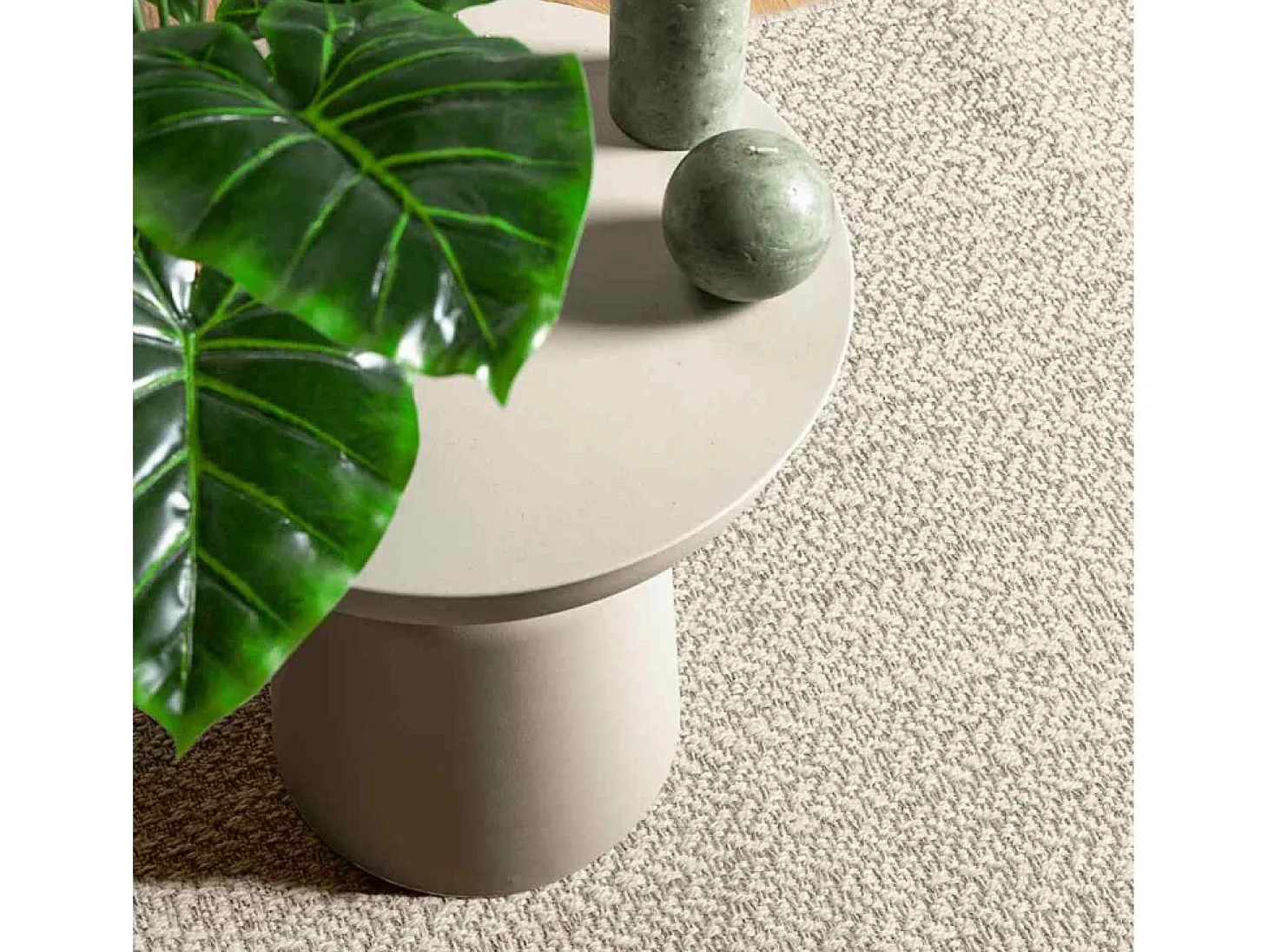 Alfombra ZIZUR color crema 140x200 cm efecto yute interior y exterior