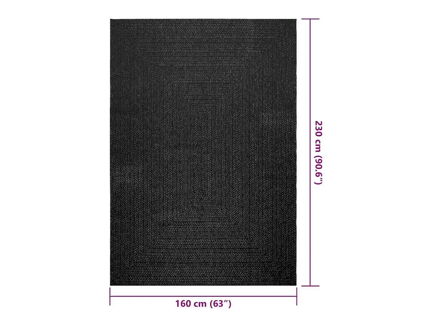 Alfombra ZIZUR 160x230 cm aspecto yute interior exterior