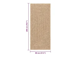 Alfombra ZIZUR 80x200 cm efecto yute para interior y exterior