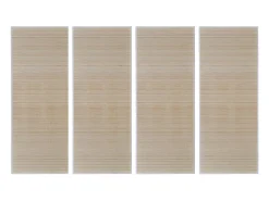 Alfombras rectangulares Bambú natural 4 piezas 120x180 cm