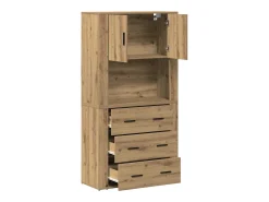 Altillo Roble artisan 80 x 33 x 150 cm Madera contrachapada