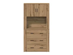 Altillo Roble artisan 80 x 33 x 150 cm Madera contrachapada