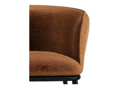 ALVIN-Silla de tela terracotta y metal negro
