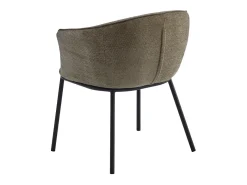 ALVIN-Sillón de mesa de tela Luxury marron