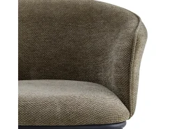 ALVIN-Sillón de mesa de tela Luxury marron