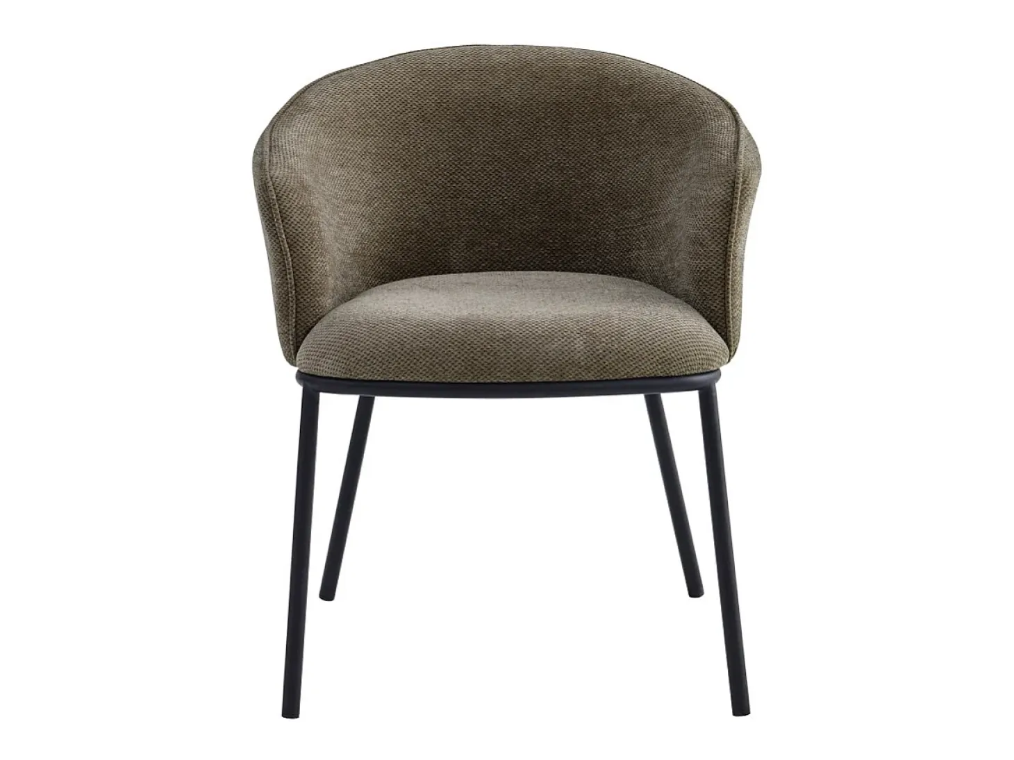 ALVIN-Sillón de mesa de tela Luxury marron