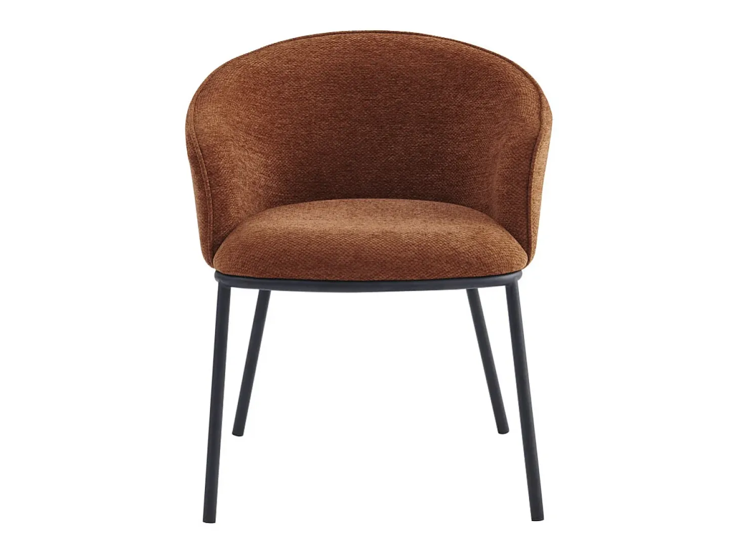 ALVIN-Sillón de mesa de tela Luxury Terracota