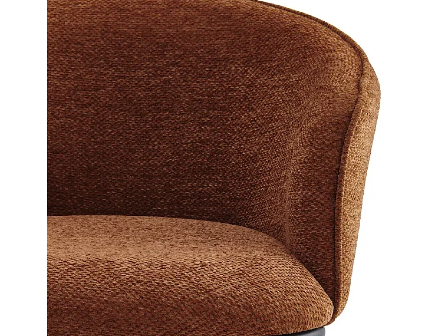 ALVIN-Sillón de mesa de tela Luxury Terracota