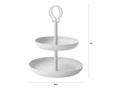 Alzata de metal de mesa con 2 niveles Nik - Negro