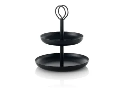 Alzata de metal de mesa con 2 niveles Nik - Negro