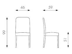 Anita - Silla ecopiel beige 2 uds