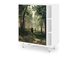 Aparador - 96х110х41 cm - BS6 - Rain in the Oak Forest, Blanco