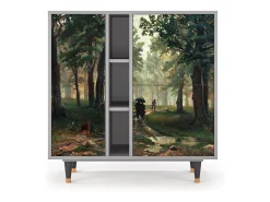 Aparador - 94х96х41 cm - BS5 - Rain in the Oak Forest, Gris