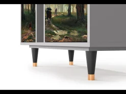 Aparador - 94х96х41 cm - BS5 - Rain in the Oak Forest, Gris