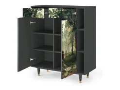 Aparador - 96х110х41 cm - BS6 - Rain in the Oak Forest, Antracita