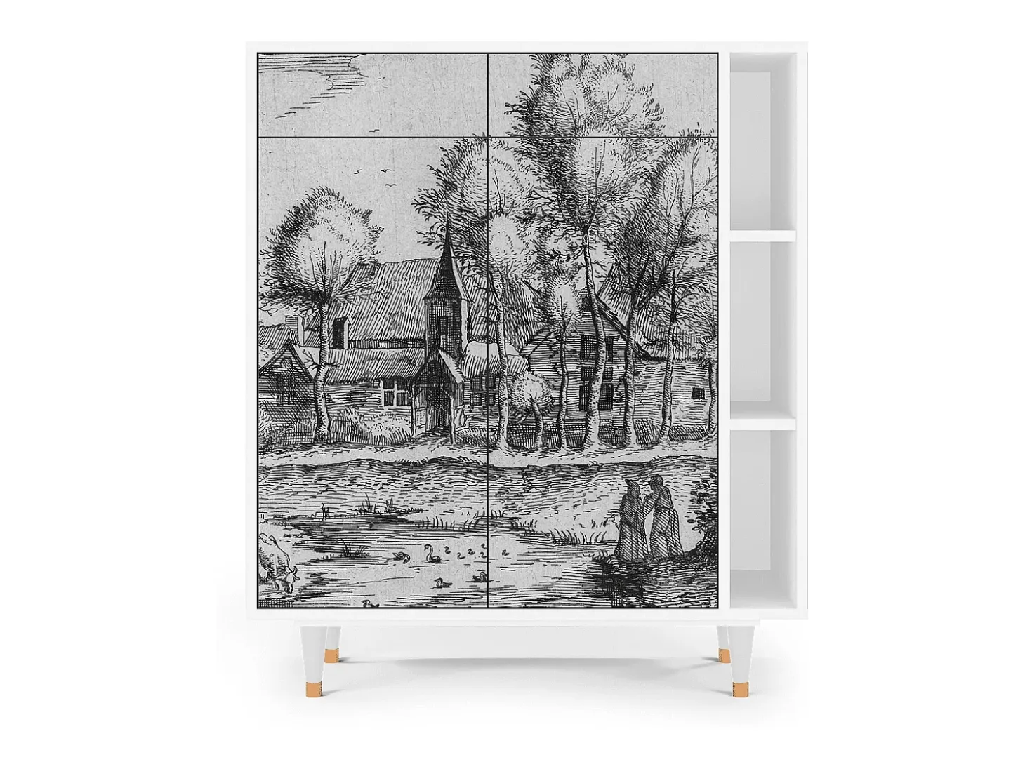Aparador - 96х110х41 cm - BS6 - A Pond, Blanco