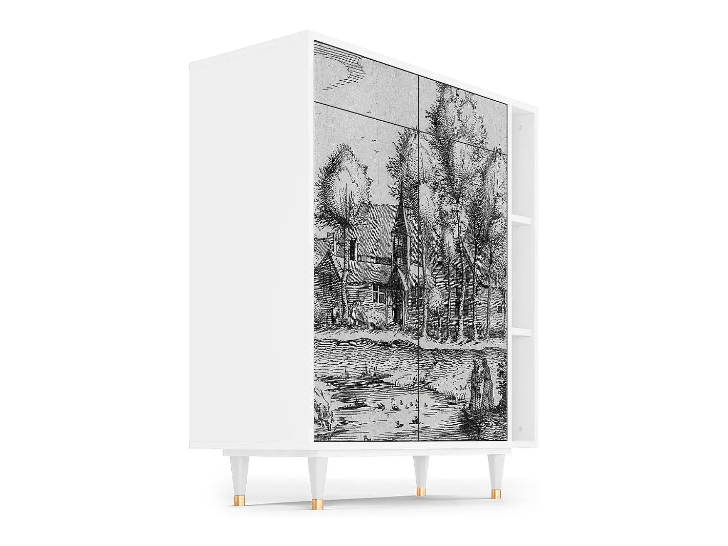 Aparador - 96х110х41 cm - BS6 - A Pond, Blanco