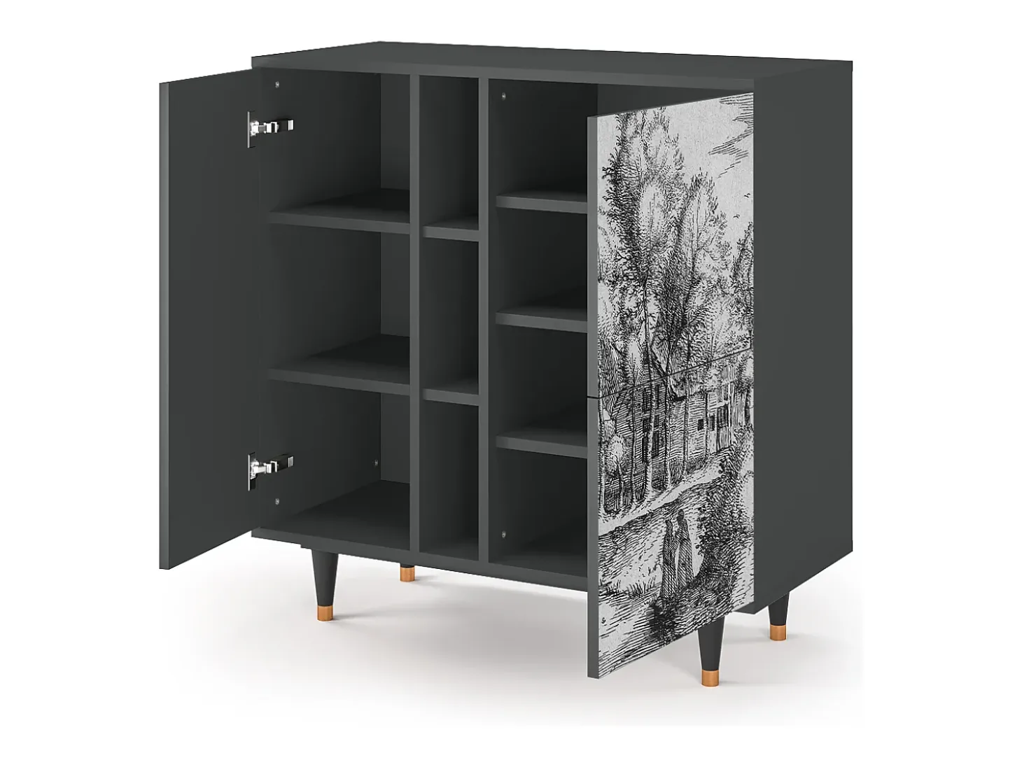 Aparador - 94х96х41 cm - BS5 - A Pond, Antracita