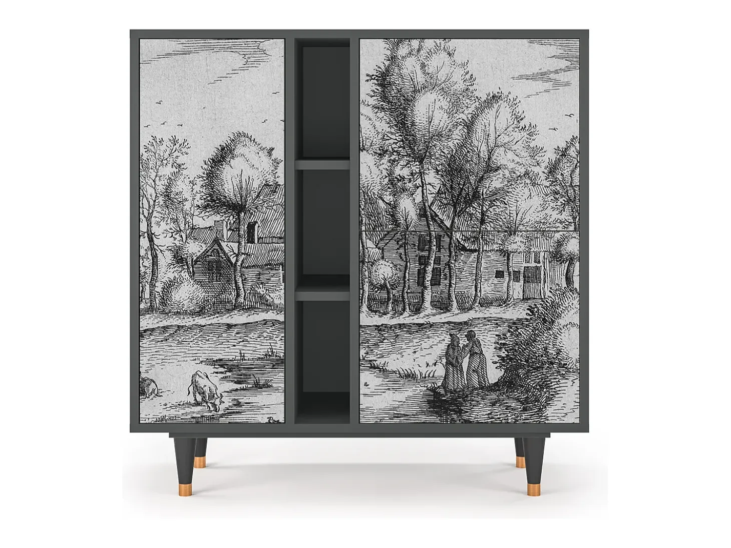 Aparador - 94х96х41 cm - BS5 - A Pond, Antracita