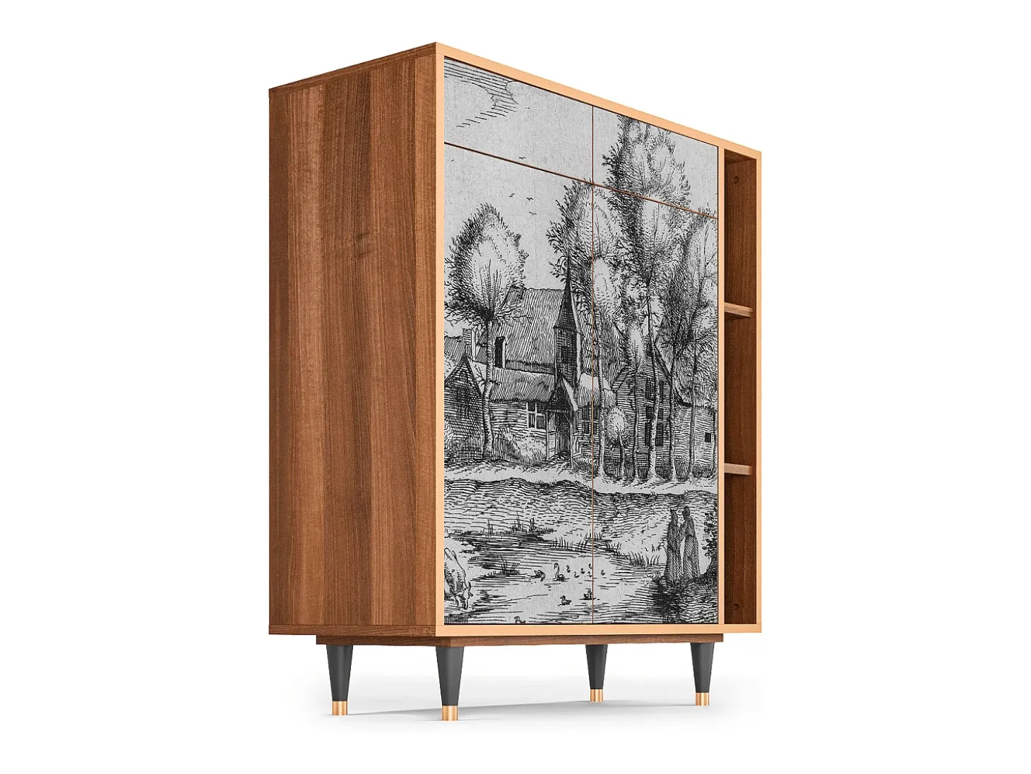 Aparador - 96х110х41 cm - BS6 - A Pond, Nogal