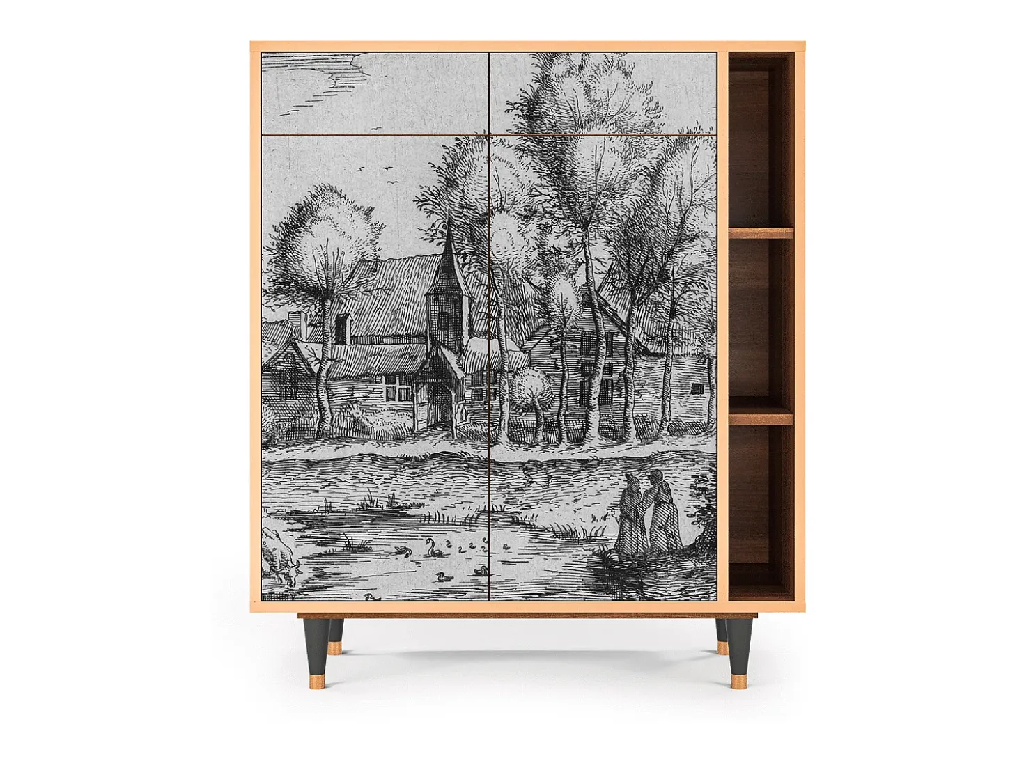 Aparador - 96х110х41 cm - BS6 - A Pond, Nogal