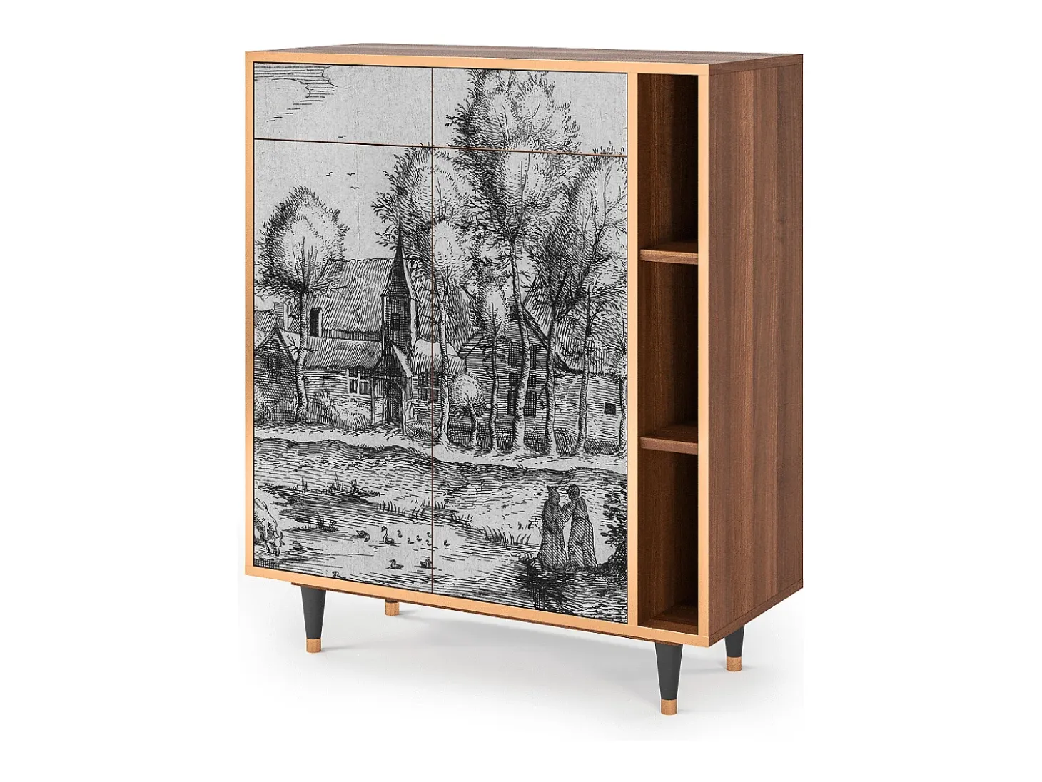 Aparador - 96х110х41 cm - BS6 - A Pond, Nogal