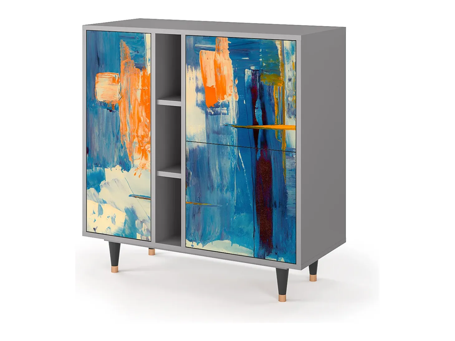 Aparador - 94х96х41 cm - BS5 - Abstract Expressionism, Gris