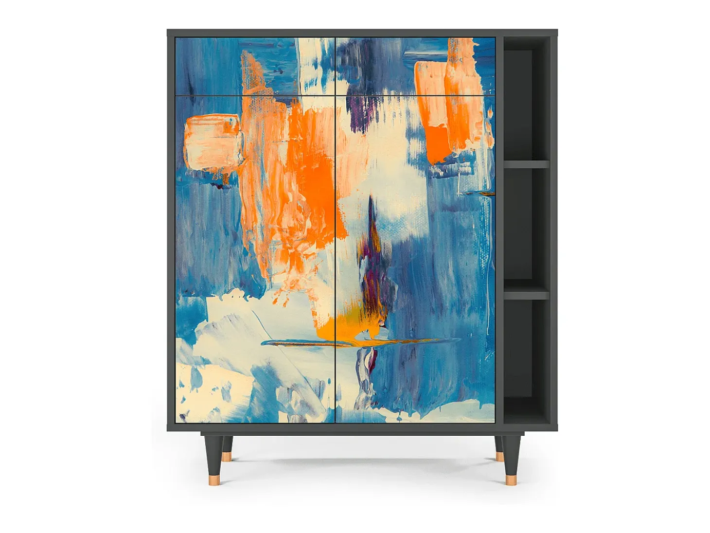 Aparador - 96х110х41 cm - BS6 - Abstract Expressionism, Antracita