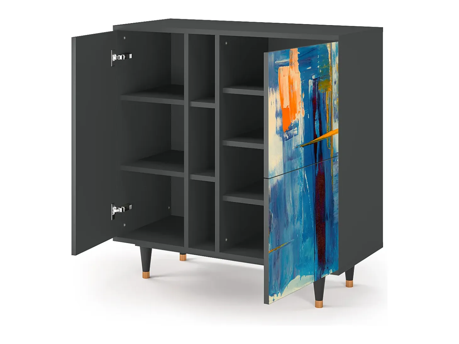 Aparador - 94х96х41 cm - BS5 - Abstract Expressionism, Antracita
