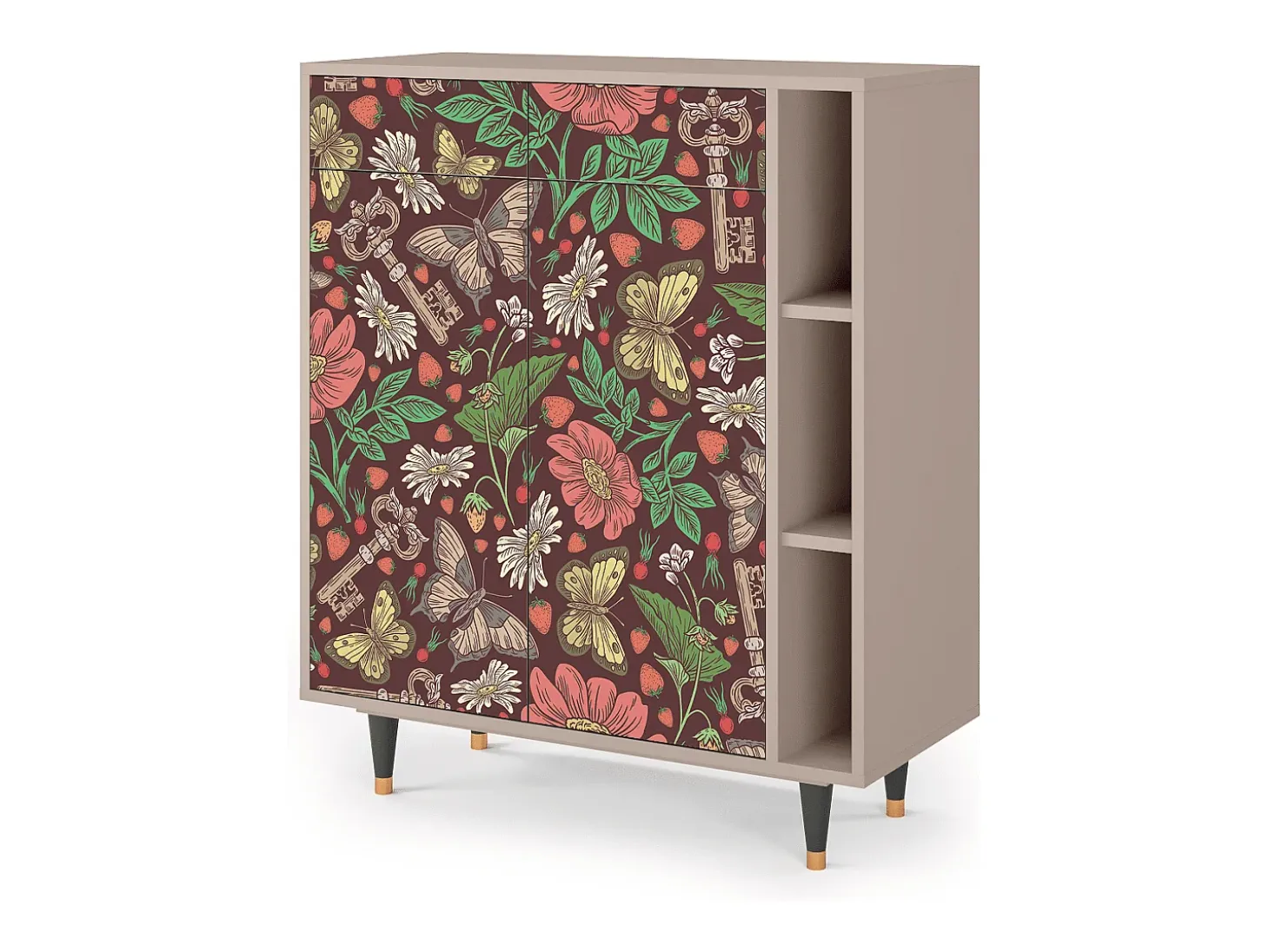 Aparador - 96х110х41 cm - BS6 - Alice in Wonderland, Latte