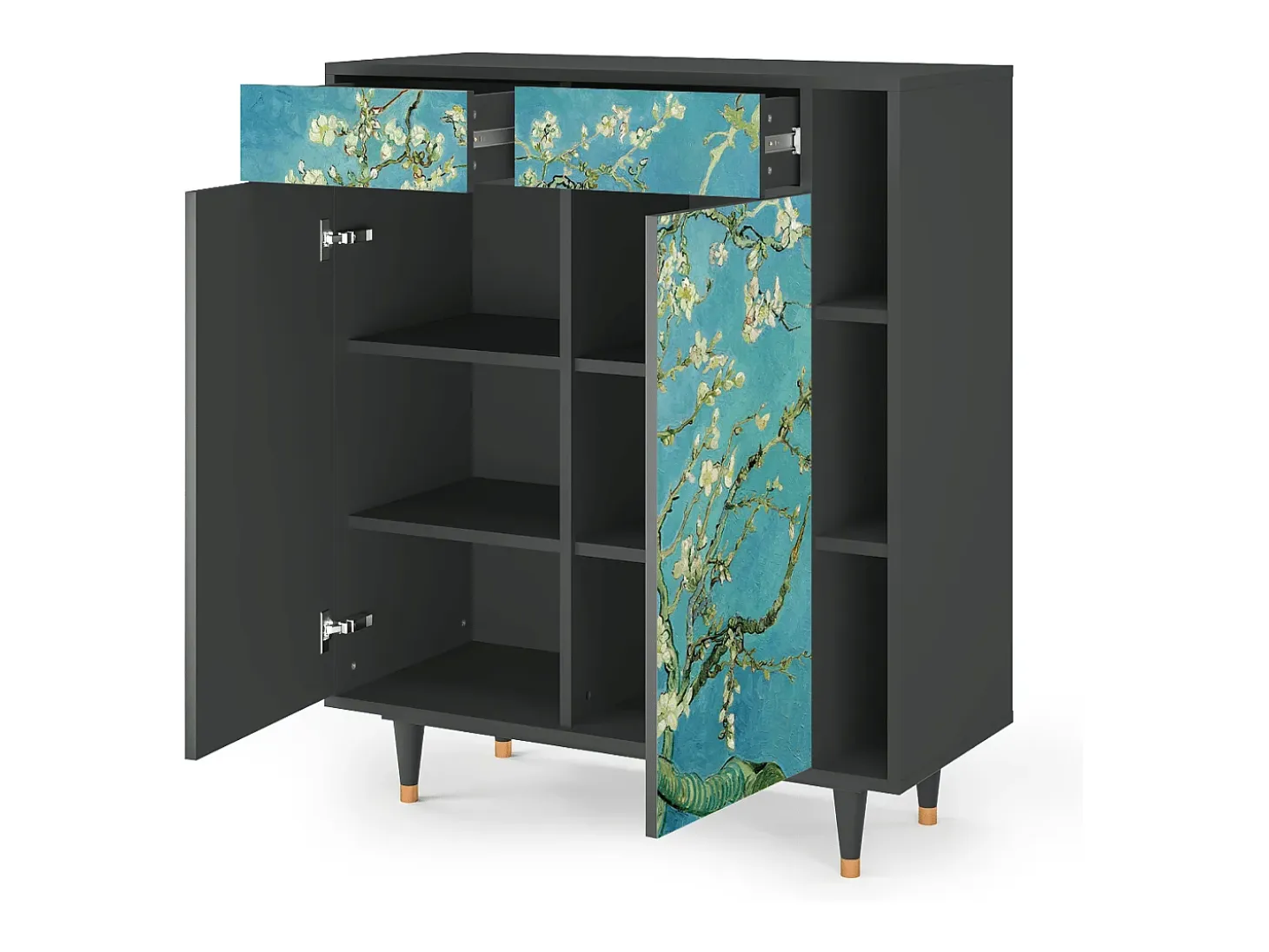 Aparador - 96х110х41 cm - BS6 - Almond Blossom, Antracita