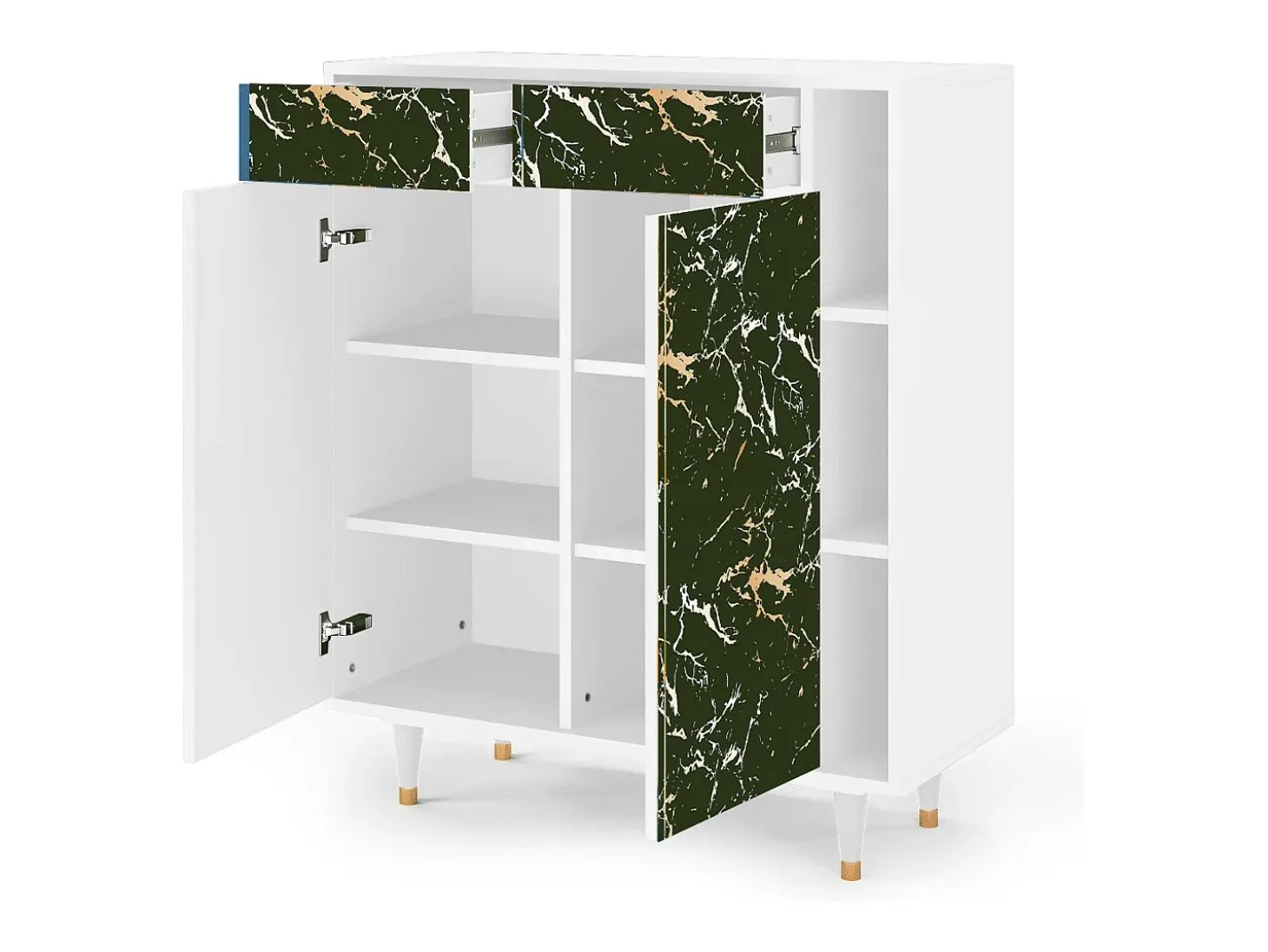 Aparador - 96х110х41 cm - BS6 - Amazon Forest, Blanco