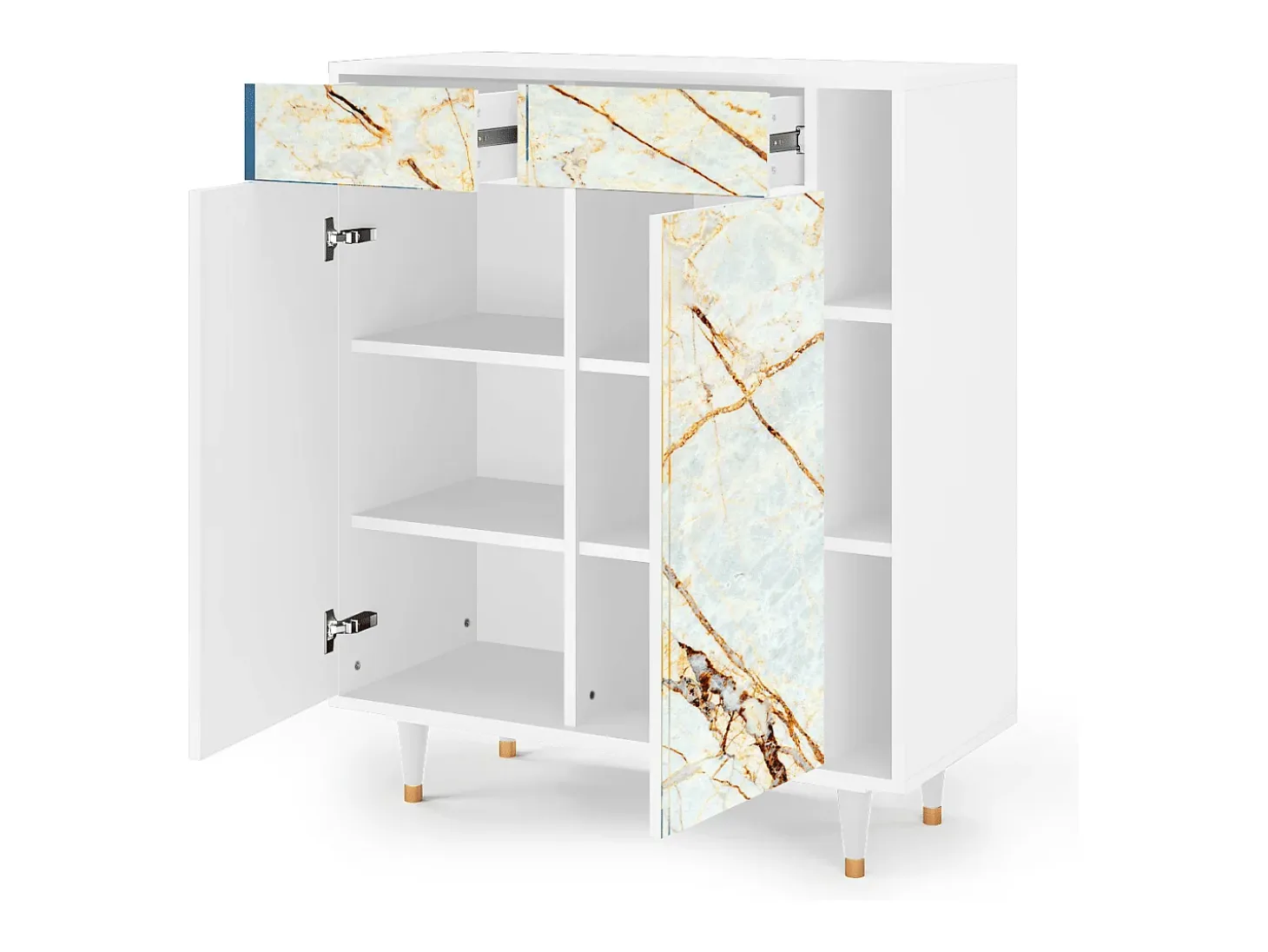 Aparador - 96х110х41 cm - BS6 - Arenay Marble, Blanco