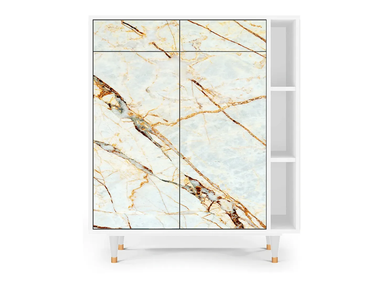 Aparador - 96х110х41 cm - BS6 - Arenay Marble, Blanco