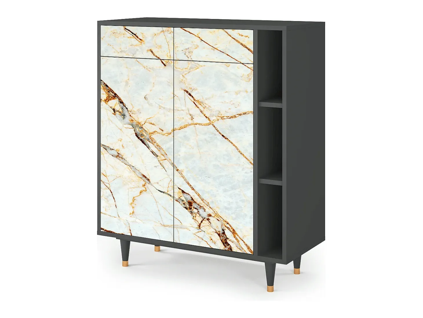 Aparador - 96х110х41 cm - BS6 - Arenay Marble, Antracita