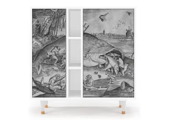 Aparador - 94х96х41 cm - BS5 - Big Fish Eat Little, Blanco