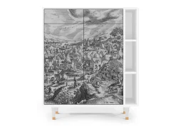 Aparador - 96х110х41 cm - BS6 - Bird Dropping, Blanco