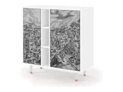 Aparador - 94х96х41 cm - BS5 - Bird Dropping, Blanco