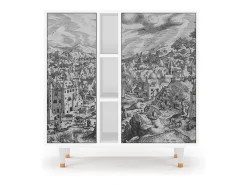 Aparador - 94х96х41 cm - BS5 - Bird Dropping, Blanco