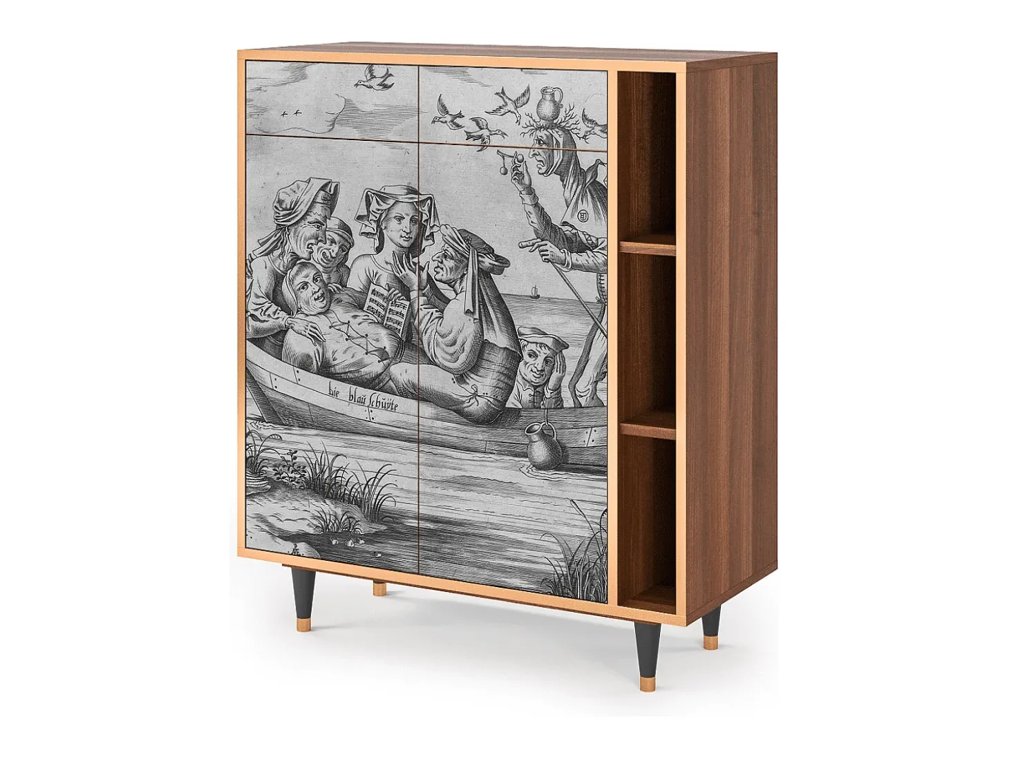 Aparador - 96х110х41 cm - BS6 - Blau Schuyte, Nogal