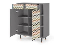 Aparador - 96х110х41 cm - BS6 - Bright Ripple, Gris
