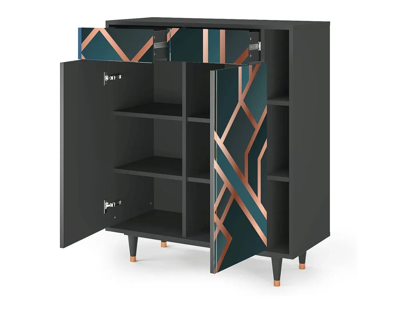 Aparador - 96х110х41 cm - BS6 - Bronze Crossroad, Antracita