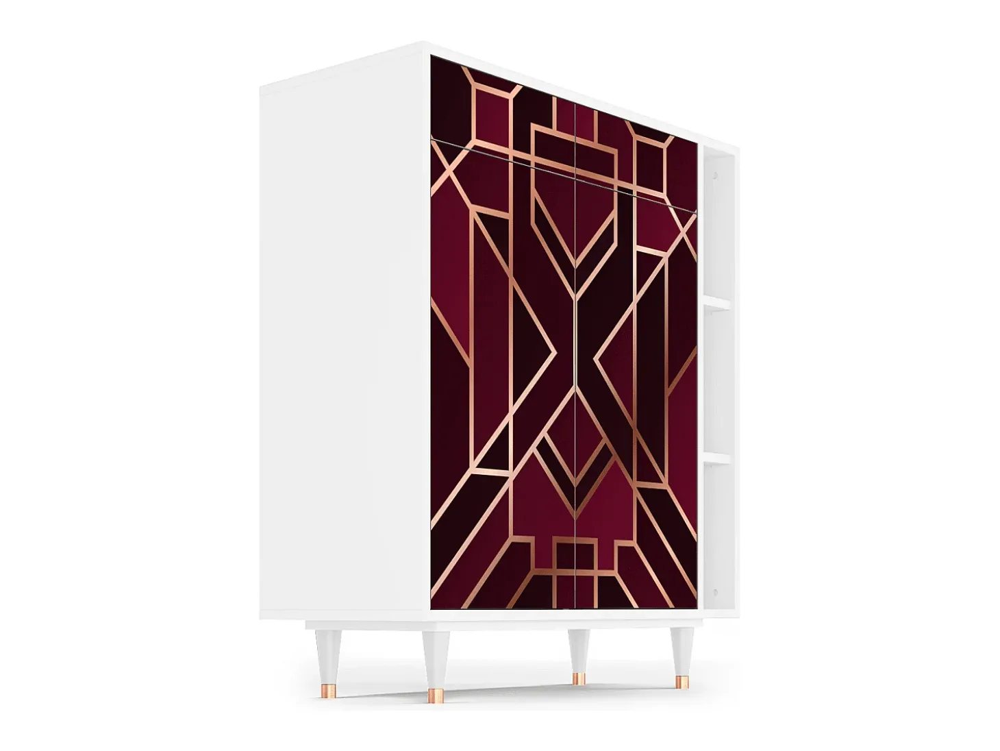 Aparador - 96х110х41 cm - BS6 - Burgundy Jewelery, Blanco