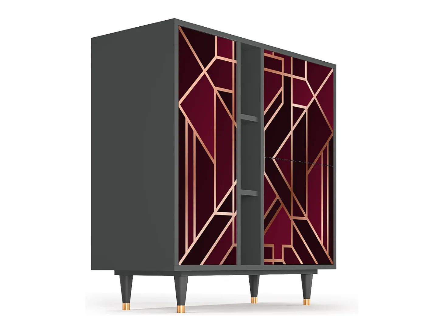 Aparador - 94х96х41 cm - BS5 - Burgundy Jewelery, Antracita